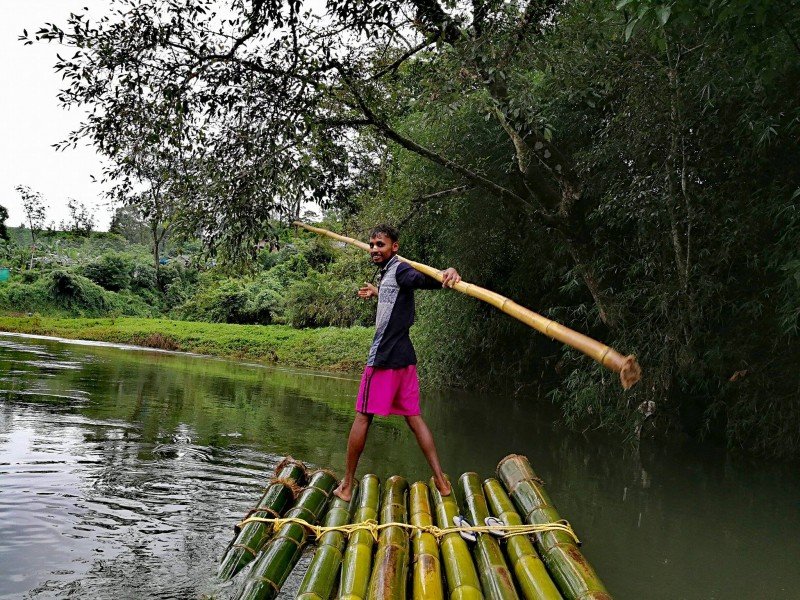 Bamboo Rafting - Wayanad