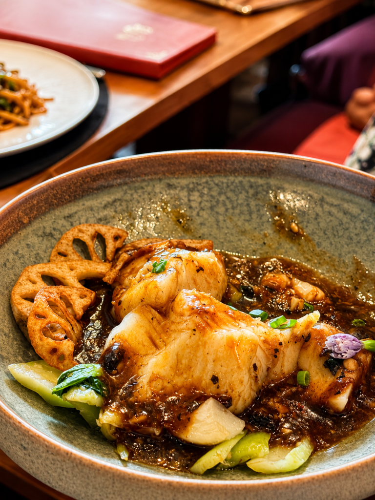 Wasabi Mule, Shio Kombu Ramen, Himalayan Crispy Morel, creamy Avocado Tartare, Vegetable Toban, Tempeh Orek, Nasi Goreng, Mango Pudding Brûlée